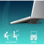 Ngs soporte elevador ultrafino plegable y antideslizante para portatiles de hasta 15"