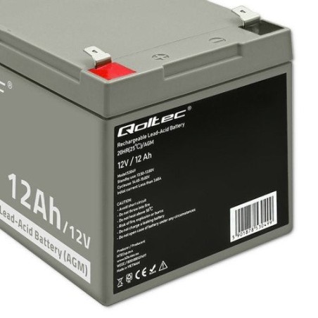 Batería qoltec agm  12v  12ah