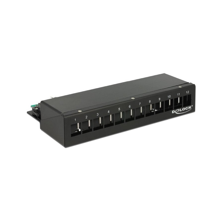 Delock keystone desktop patchpanel 12 port metall