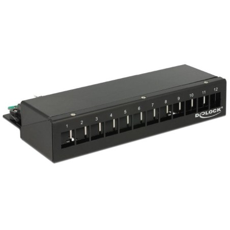 Delock keystone desktop patchpanel 12 port metall