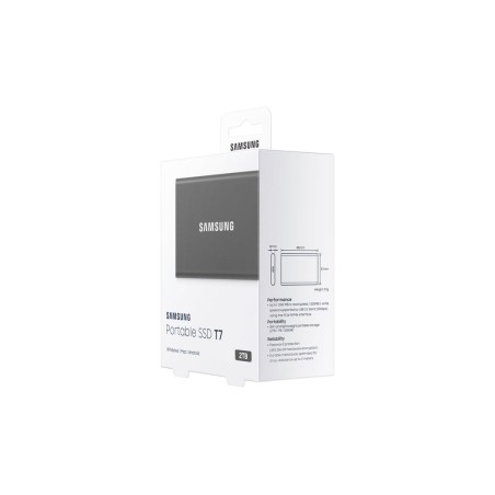 Disco externo ssd samsung portable t7 2tb usb 3.2 gen 2 titan grey