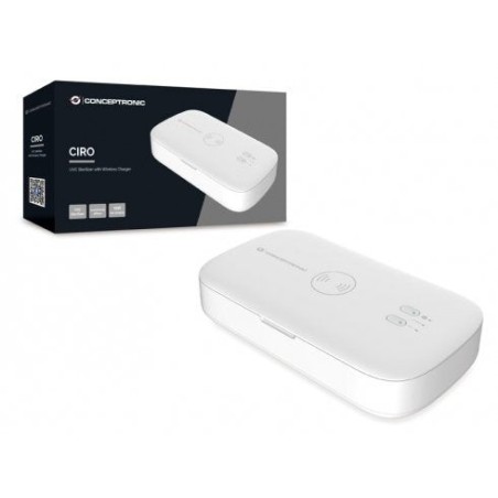 Caja uv esterilizadora cargador wireless 10w conceptronic ciro