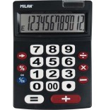 Milan calculadora negro extra-grande 12 digitos dual blister