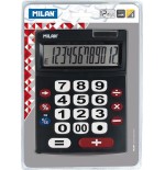 Milan calculadora negro extra-grande 12 digitos dual blister