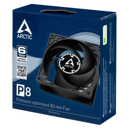 Arctic p8 carcasa del ordenador ventilador 8 cm negro