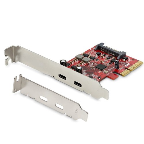 Startech.com tarjeta adaptadora pci express de 2 puertos usb-c 3.1 gen 2 10gbps