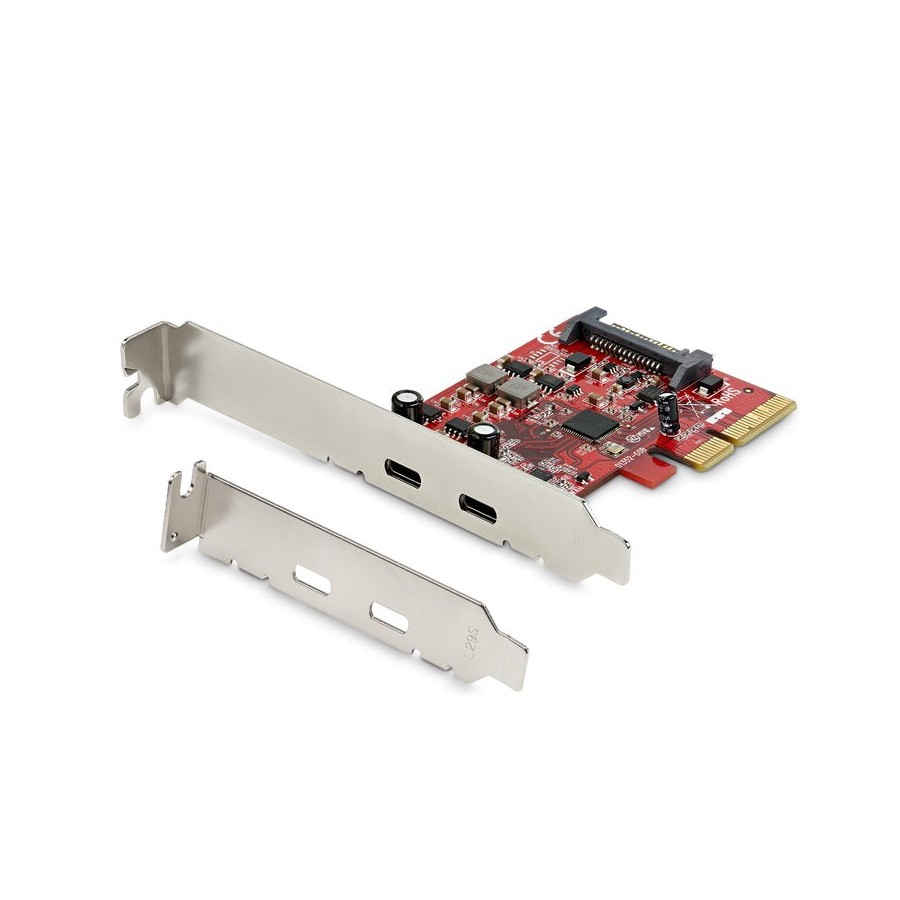 Startech.com tarjeta adaptadora pci express de 2 puertos usb-c 3.1 gen 2 10gbps
