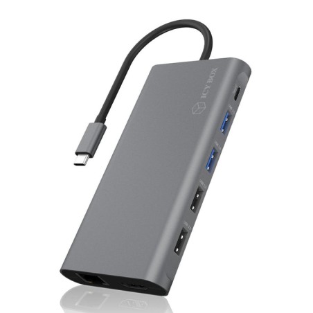 Raidsonic ib-dk4050-cpd hub de interfaz usb 3.2 gen 1 (3.1 gen 1) type-c 5000 mbit/s antracita