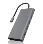 Raidsonic ib-dk4050-cpd hub de interfaz usb 3.2 gen 1 (3.1 gen 1) type-c 5000 mbit/s antracita