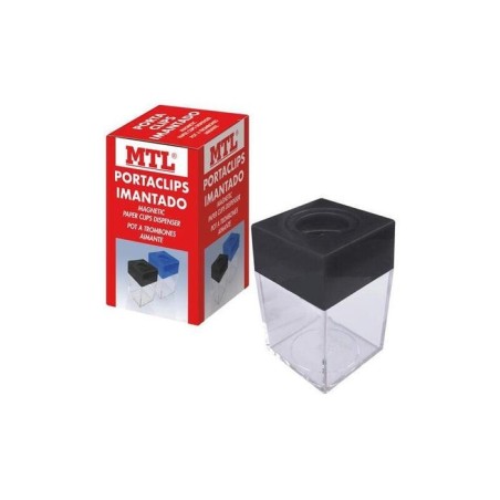 Mtl portaclips imantado depósito transparente plástico embocadura negro