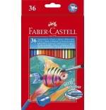 Faber castell lápices de colores acuarelables classic c/sacapuntas -estuche de 36u-