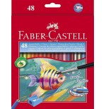 Faber castell lápices de colores acuarelables classic c/sacapuntas -estuche de 48u-