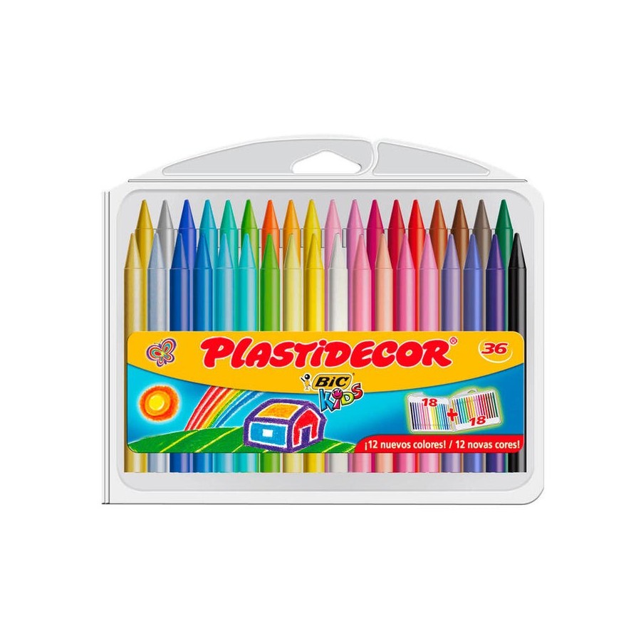 Plastidecor ceras de colores estuche de 36