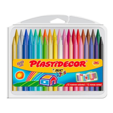 Plastidecor ceras de colores estuche de 36