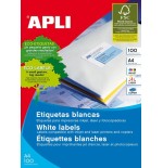 Apli etiquetas adhesivas 70x30mm inkjet/láser c/rectos 27 x 100h blanco