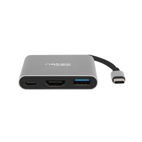 Adaptador natec multipuerto usb-c a usb 3.0 hdmi 4k