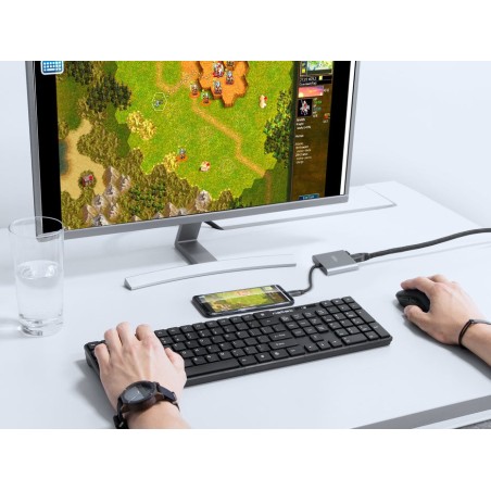 Adaptador natec multipuerto usb-c a usb 3.0 hdmi 4k