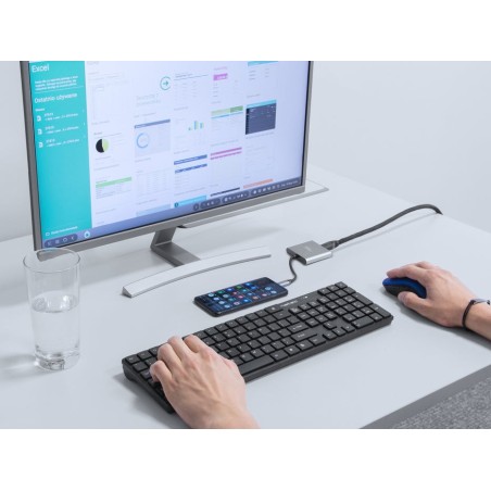 Adaptador natec multipuerto usb-c a usb 3.0 hdmi 4k