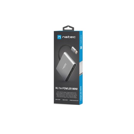 Adaptador natec multipuerto usb-c a usb 3.0 hdmi 4k