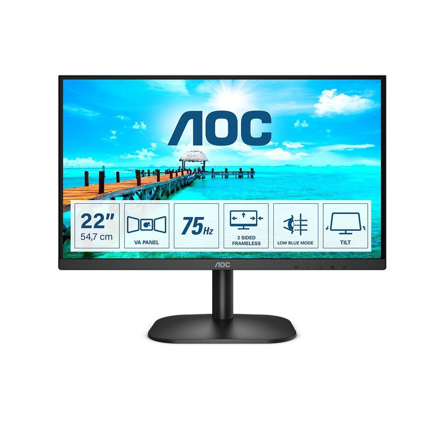 Monitor aoc 22b2h 21.5' full hd negro