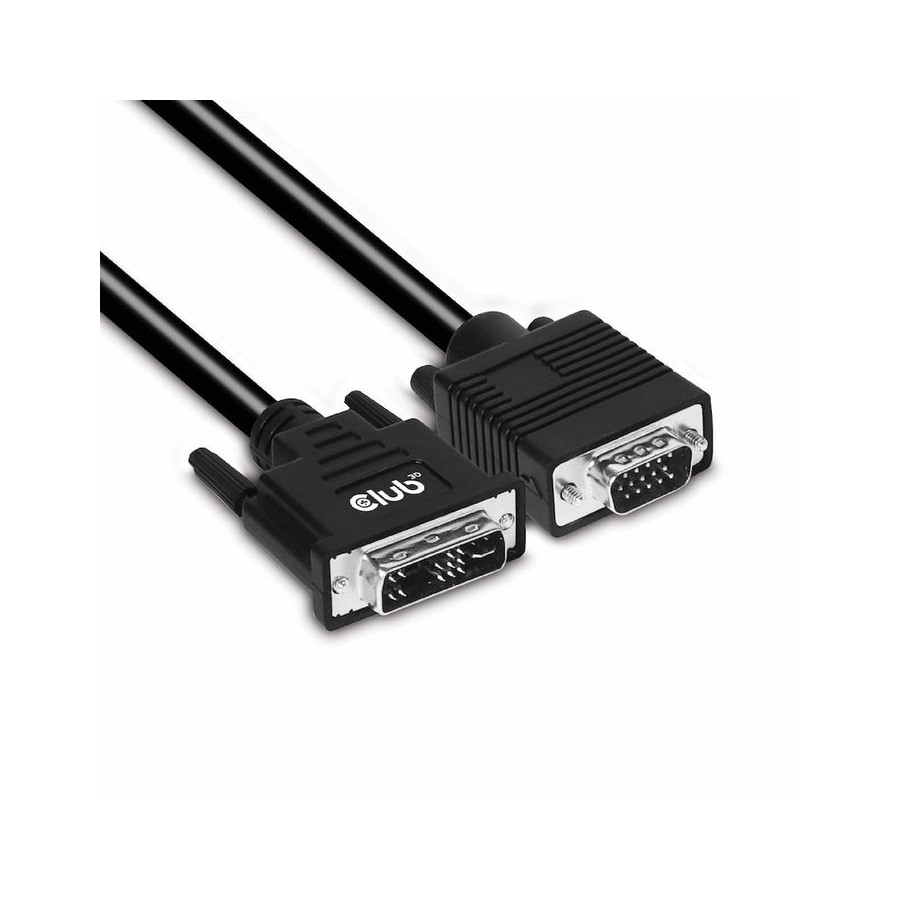 Club3d cable dvi  vga 3m m/m retail