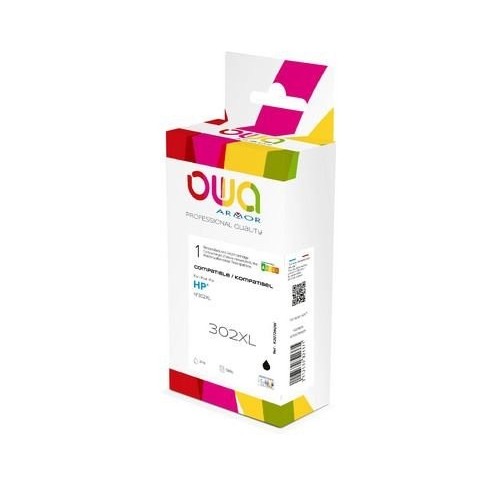 Tinta compatible owa. hp 302xl bk negro f6u68ae