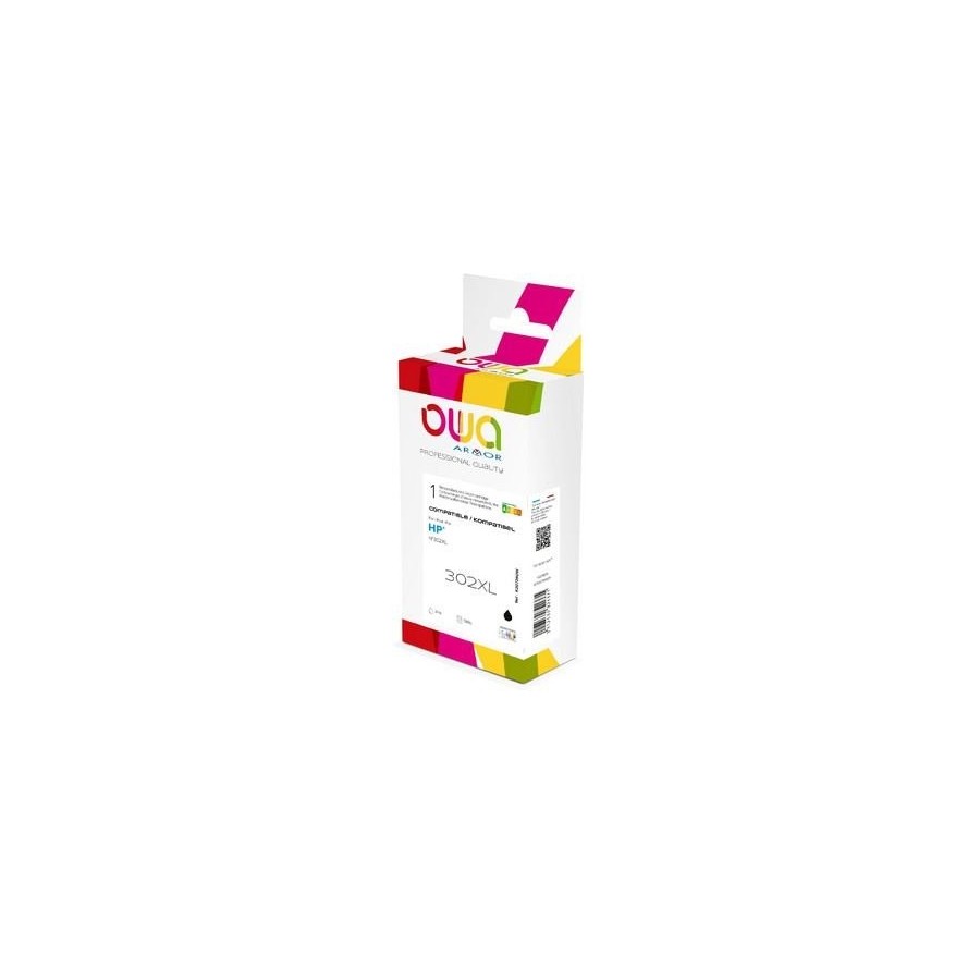 Tinta compatible owa. hp 302xl bk negro f6u68ae