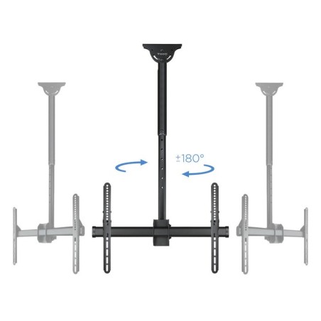 Tooq soporte de techo giratorio para tv de 37"-70" - gestion de cables - peso max 50kg - vesa 600x400mm