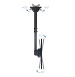 Tooq soporte de techo giratorio para tv de 37"-70" - gestion de cables - peso max 50kg - vesa 600x400mm