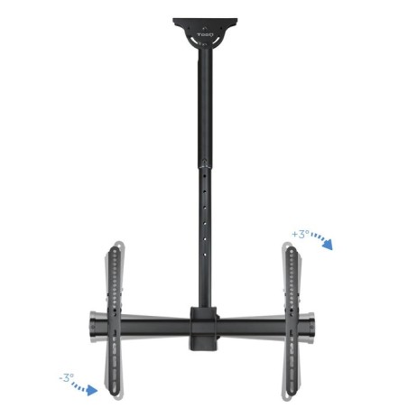 Tooq soporte de techo giratorio para tv de 37"-70" - gestion de cables - peso max 50kg - vesa 600x400mm