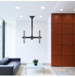 Tooq soporte de techo giratorio para tv de 37"-70" - gestion de cables - peso max 50kg - vesa 600x400mm