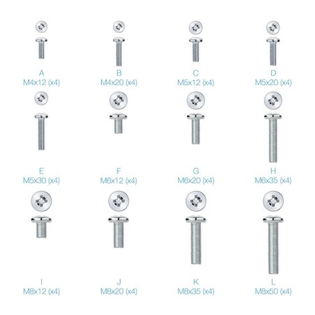 Tooq pack de tornilleria para montaje universal de pantallas