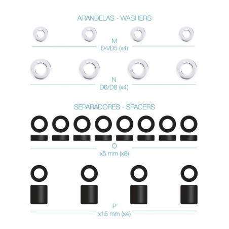 Tooq pack de tornilleria para montaje universal de pantallas