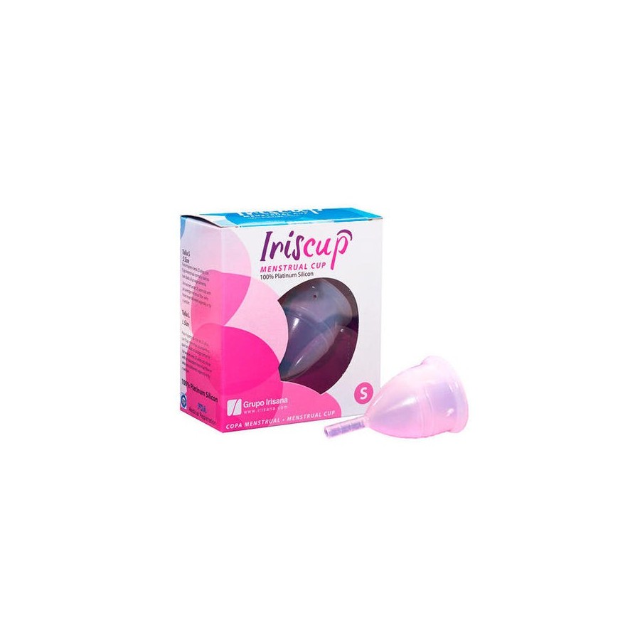 Irisana copa menstrual color rosa talla s