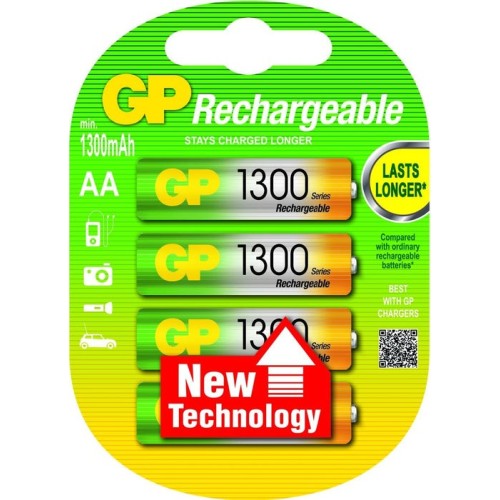 Gp pila recargable lr06 aa 1.2v ni-mh 1300mah blister de 4 unidades