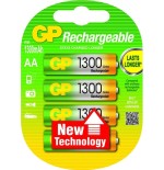 Gp pila recargable lr06 aa 1.2v ni-mh 1300mah blister de 4 unidades