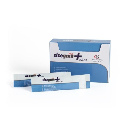 Lubricante efecto frio sizegain lube 10 monodosis 5 ml