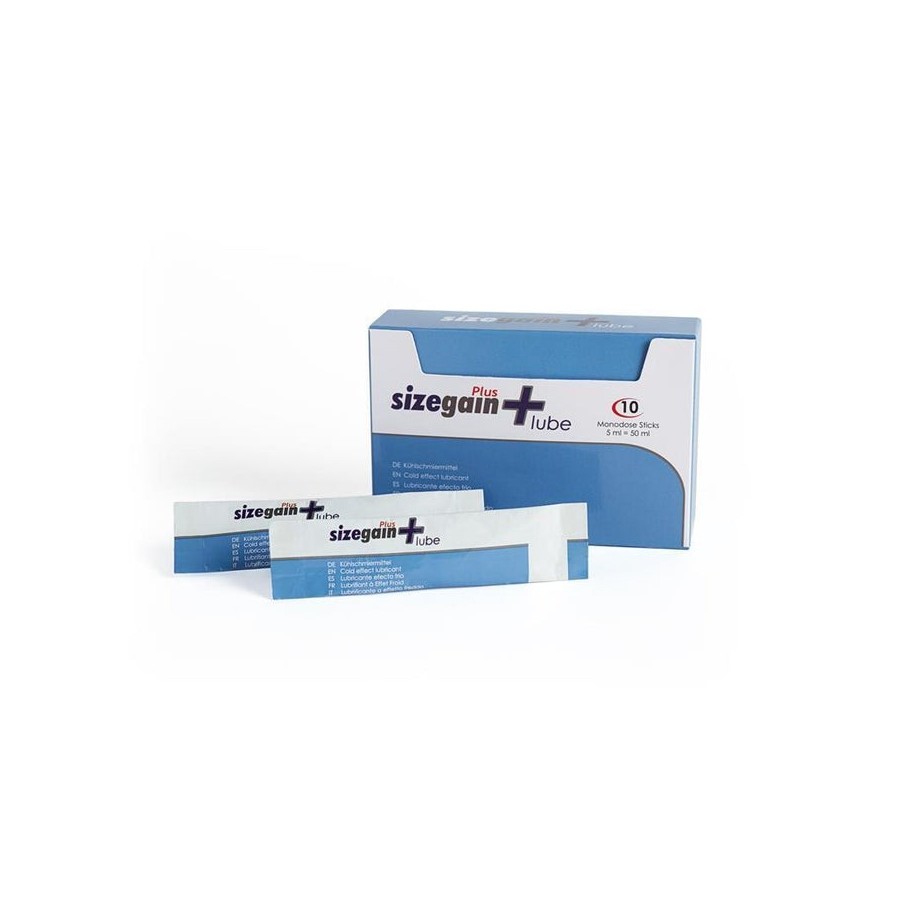 Lubricante efecto frio sizegain lube 10 monodosis 5 ml