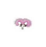 Adrien lastic - esposas metal con plumas rosa