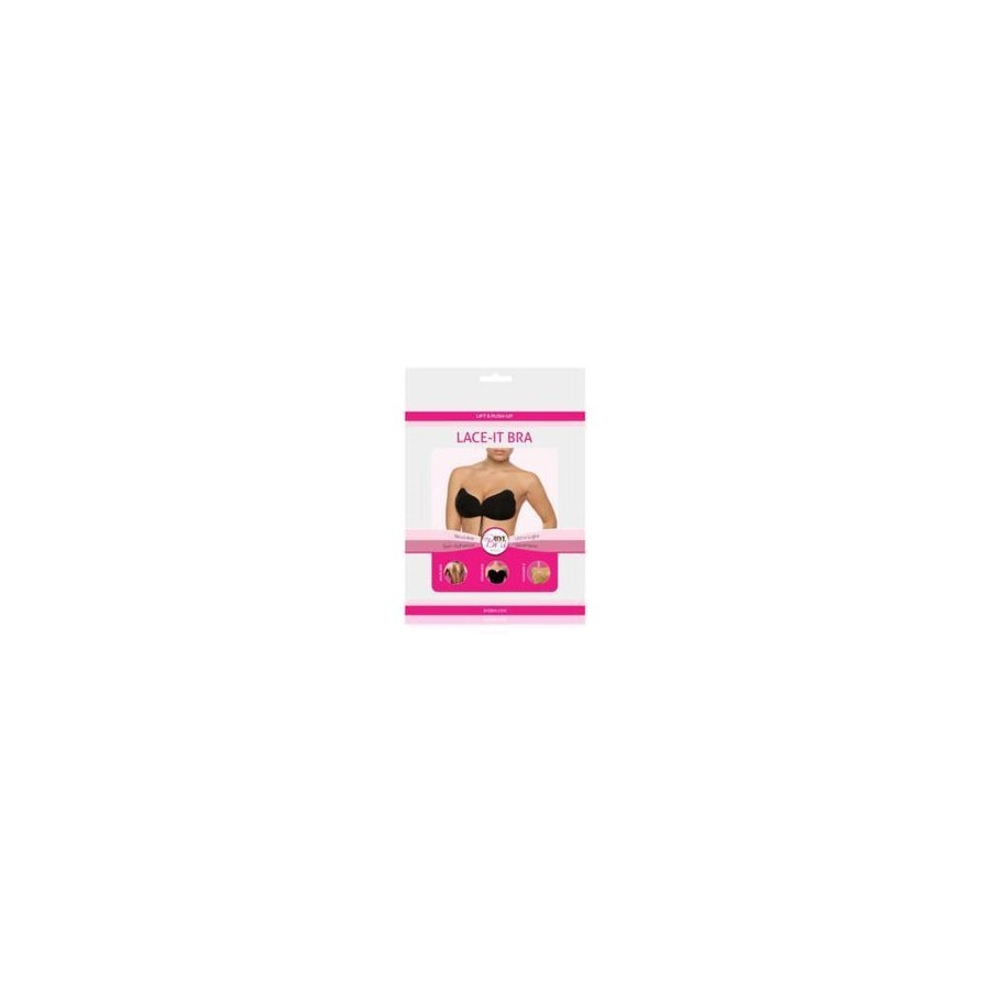Bye-bra - lace-it realzador push-up negro copa a