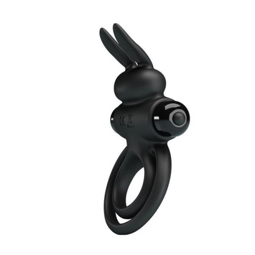 Pretty love - anillo vibrador iii conejo para pene negro