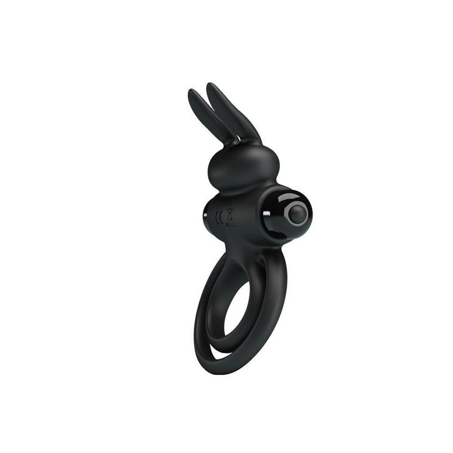 Pretty love - anillo vibrador iii conejo para pene negro