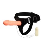 Arnés con dildo hueco jessica 18 cm