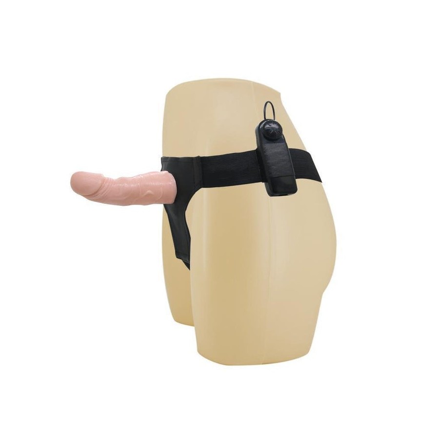 Baile arnés con dildo vibrador natural 15 cm