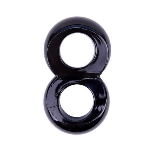 Anillo para el pene doble duo cock 8 negro
