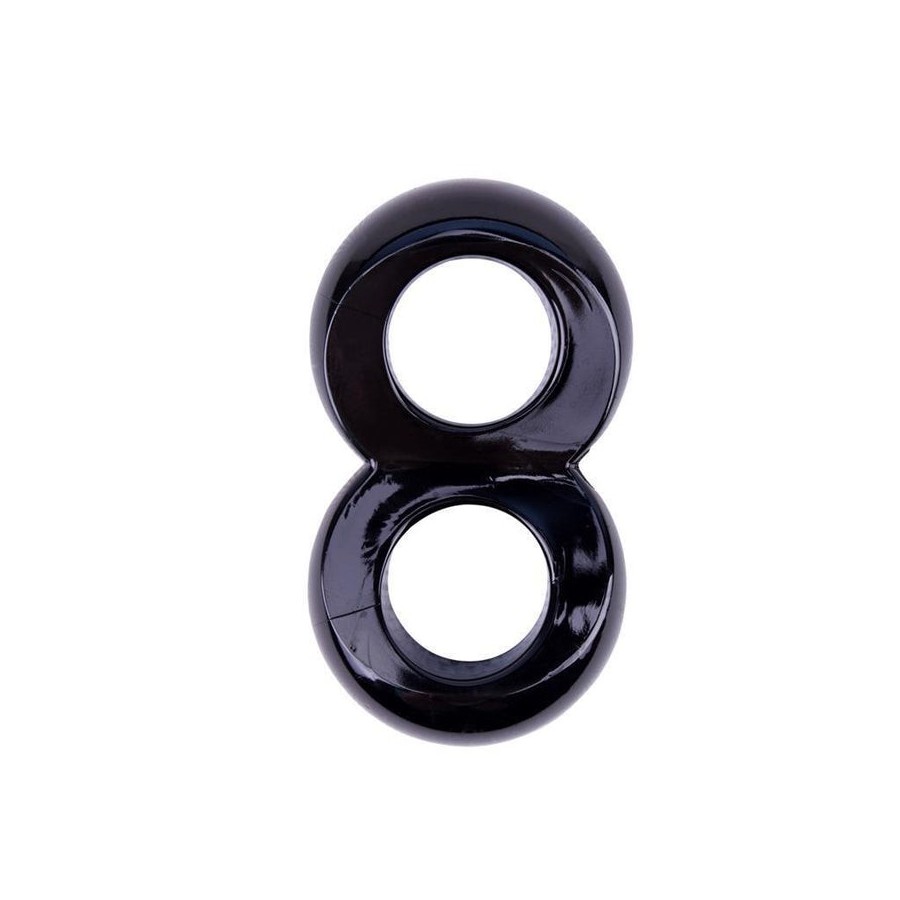 Anillo para el pene doble duo cock 8 negro