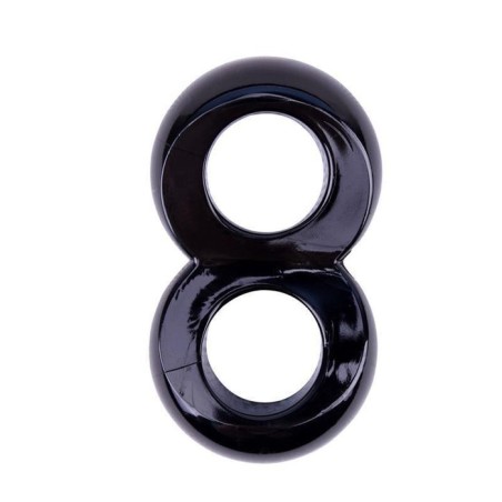 Anillo para el pene doble duo cock 8 negro