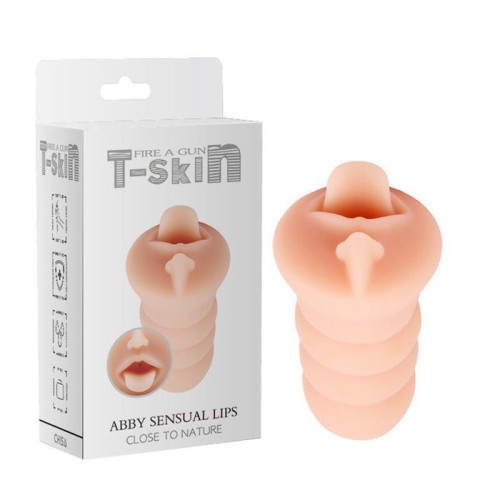 Masturbador abby sensual t-skin 15 cm natural