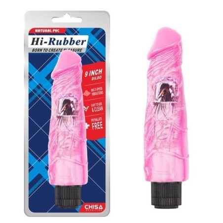 Vibrador hi-rubber 9 rosa