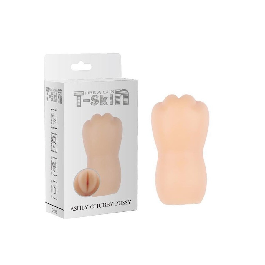 Masturbador ashly chubby vagina t-skin 13.3 cm natural